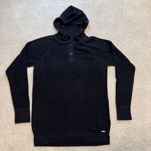 prAna Milani Hooded Tunic Sweater Organic Cotton Sustainable Fashion‎ XS Black